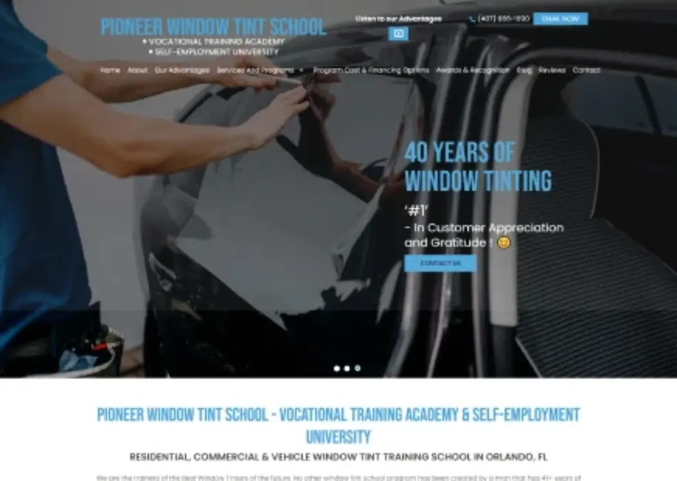 Pioneer Window Tint School